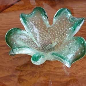 Green candy dish